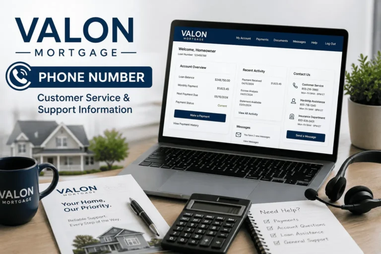 Valon Mortgage phone number and customer support for mortgage account assistance