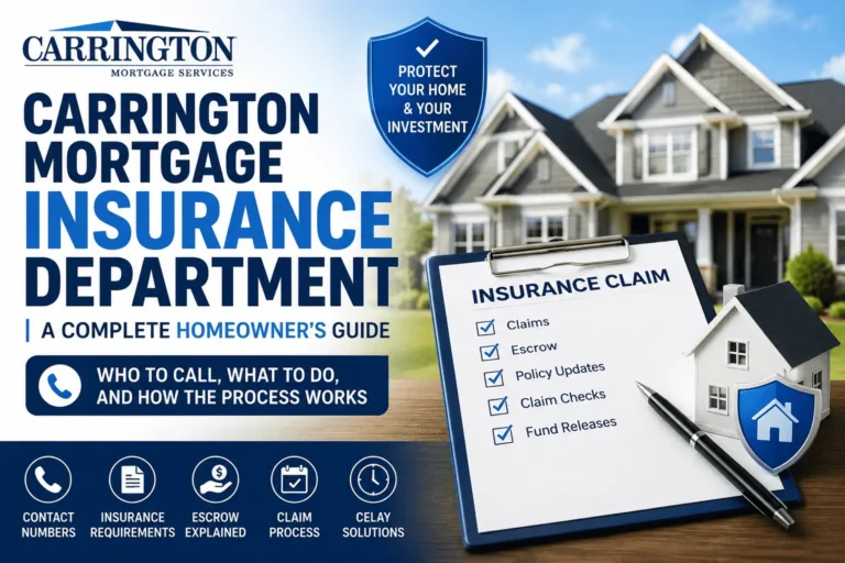 Carrington Mortgage Insurance Department guide for claims, escrow, policy updates, and faster fund releases