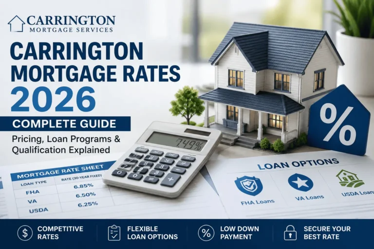 Carrington Mortgage Rates 2026 guide featuring FHA, VA and USDA loan options, home pricing and smart rate insights
