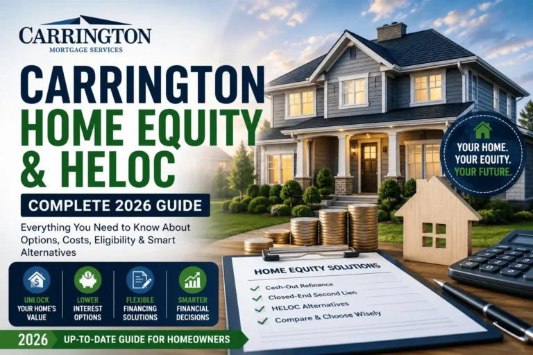 Carrington Home Equity & HELOC guide featuring home financing, cash-out refinance, and smart equity solutions.